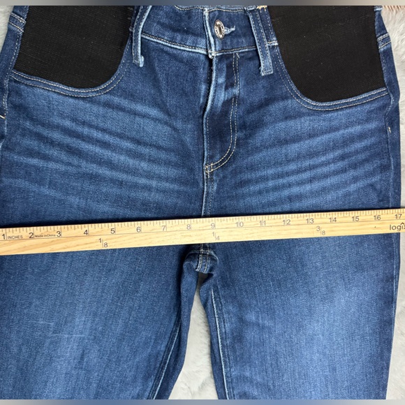 PAIGE Cindy Maternity Straight Leg Jeans In Suncrest Size 26 - Picture 13 of 16